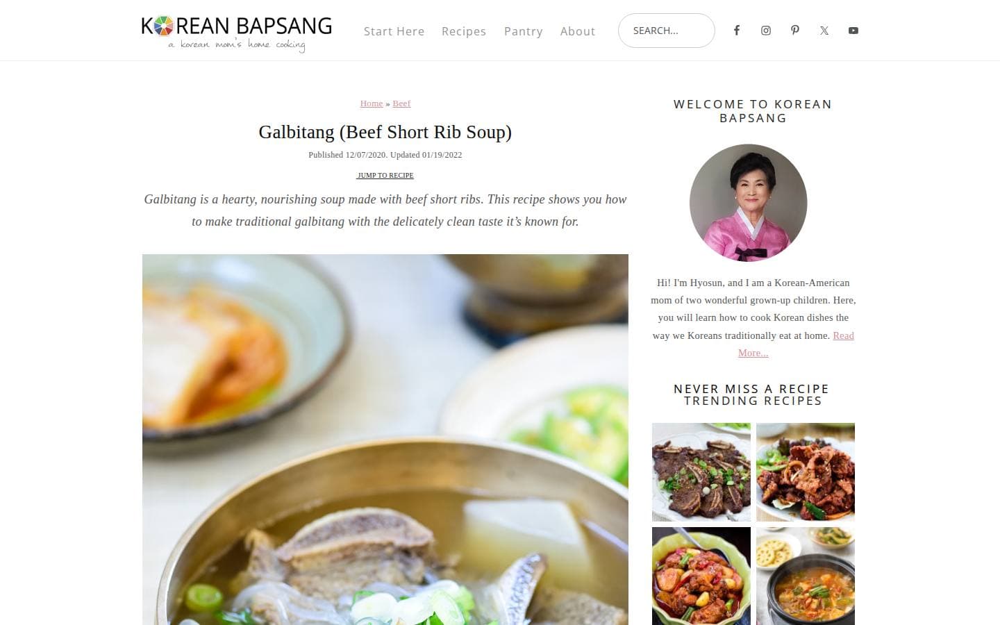 Galbitang (Beef Short Rib Soup)