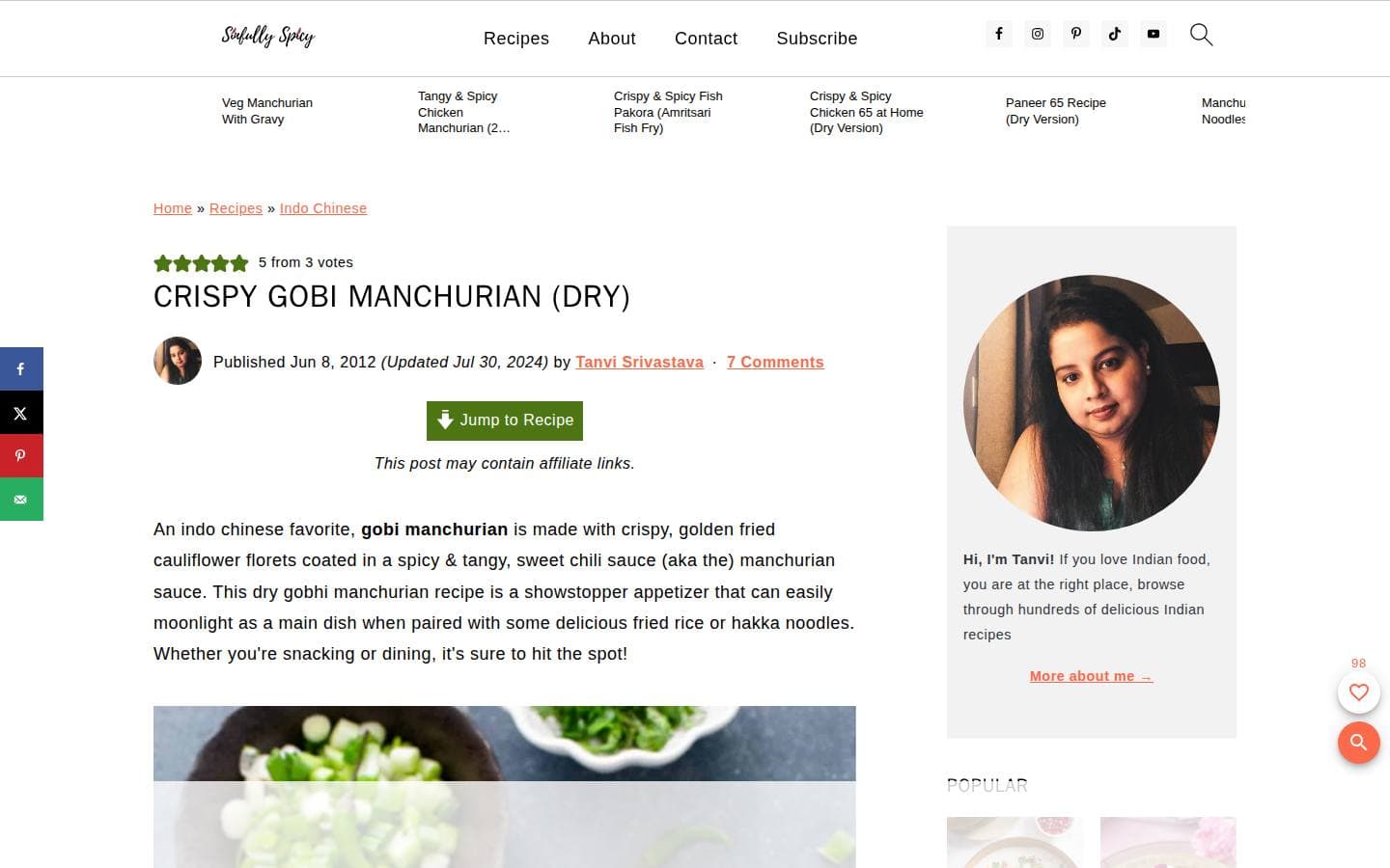 Crispy Gobi Manchurian (Dry)