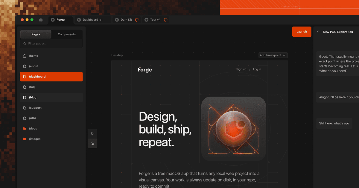Forge — Design, build, ship, repeat.
