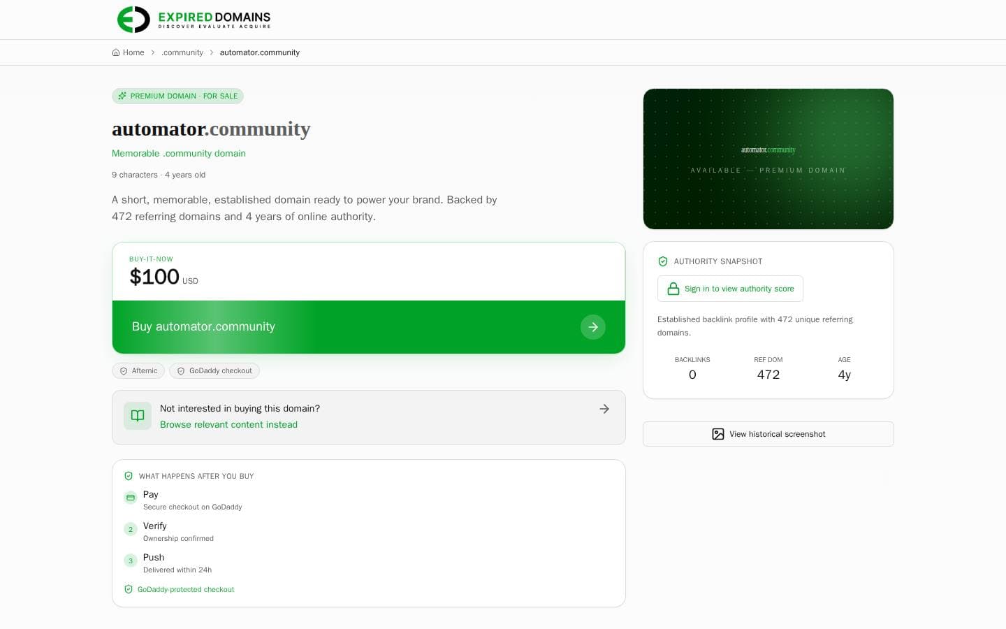 seasoned .community domain (4y)