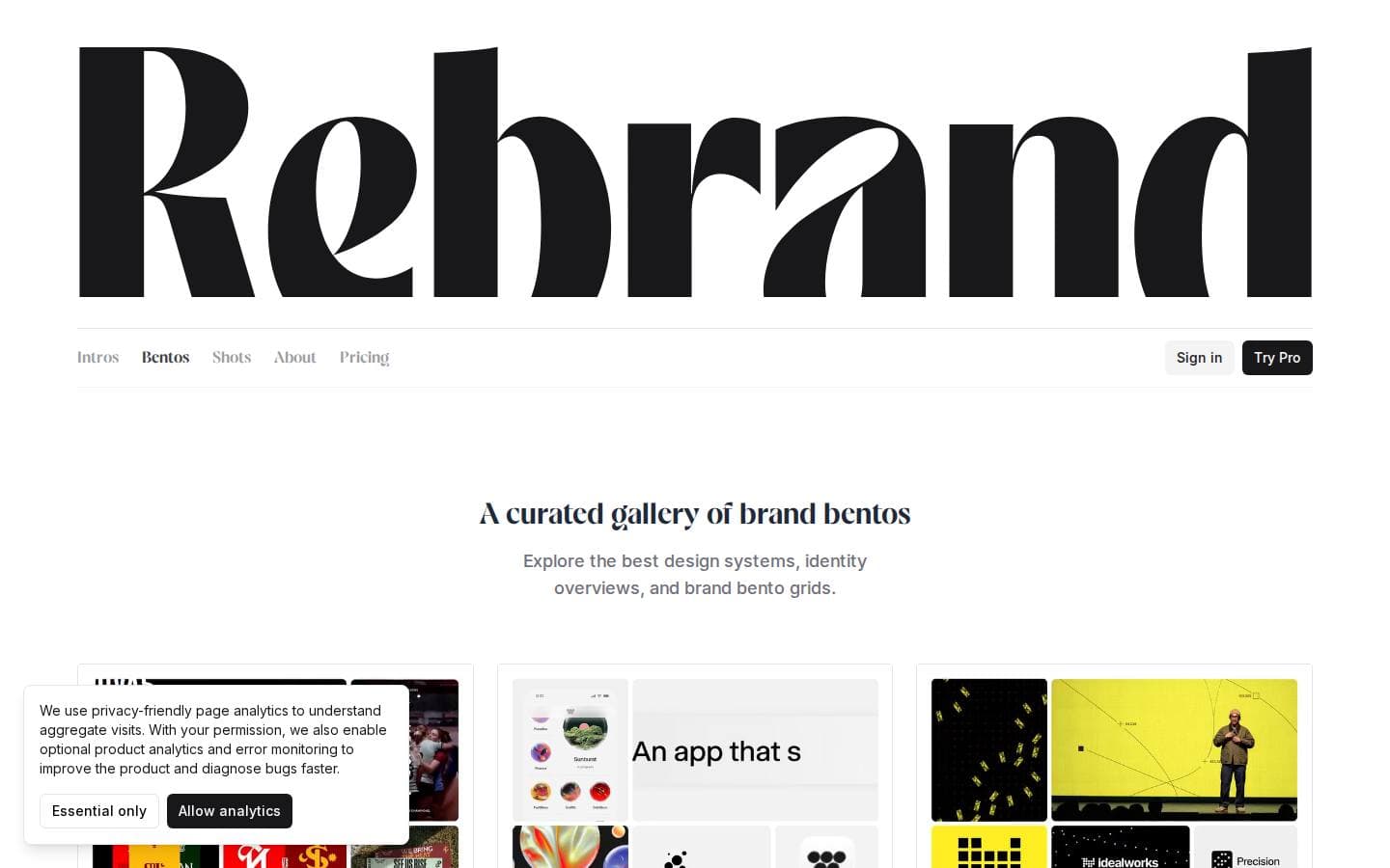 Brand Bento Grids & Identity Overviews