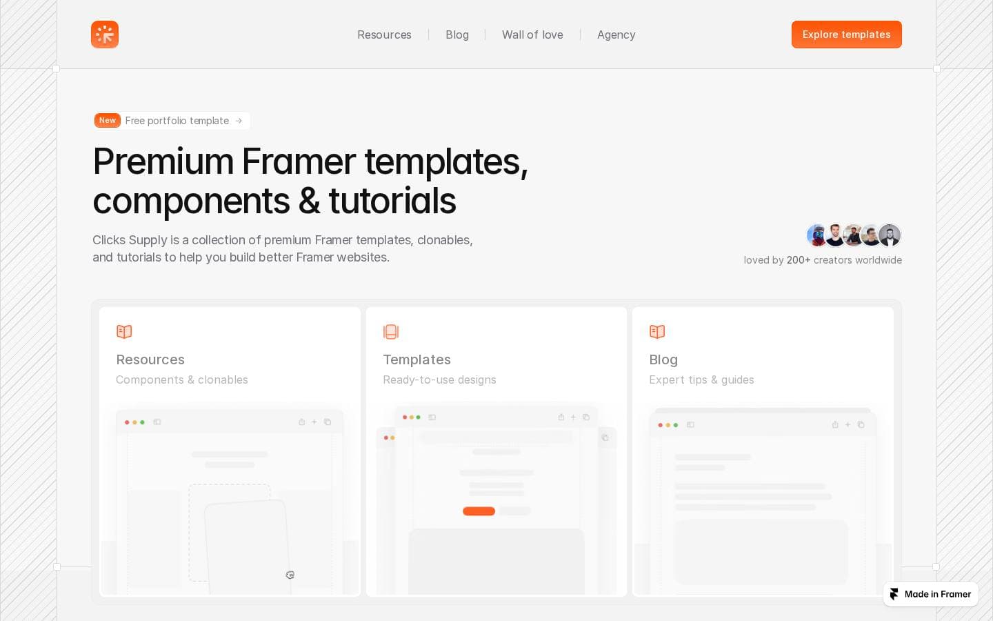 Framer templates, components, & tutorials