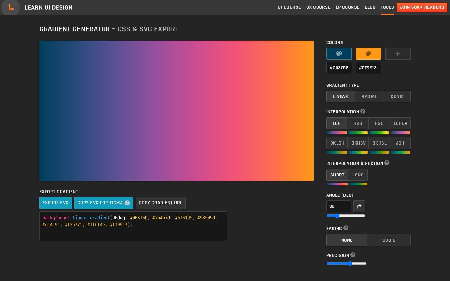 Gradient Generator Tool