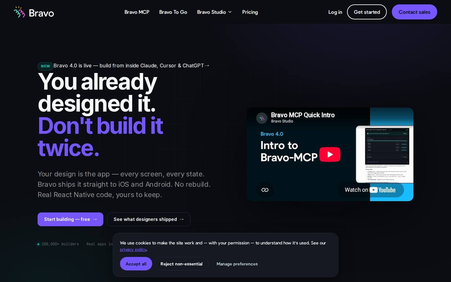 Bravo Studio: Design-first, no-code mobile app development