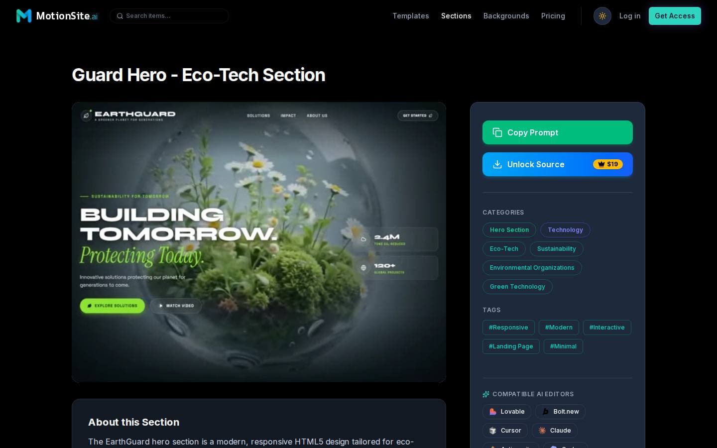 Guard Hero – Eco-Tech Section