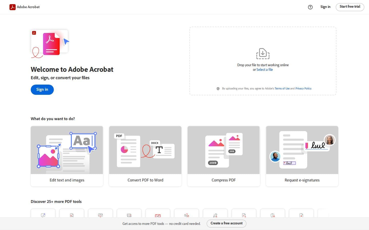 Acrobat online sign in | Login to Acrobat | Adobe Acrobat