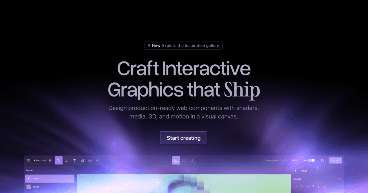 Craft Interactive Graphics that Ship