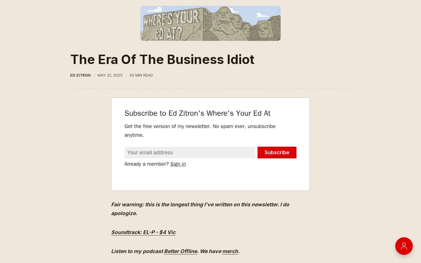 The Era Of The Business Idiot