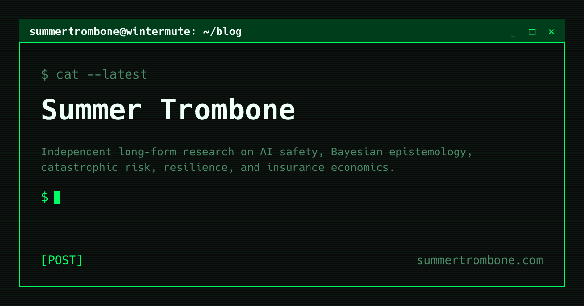 Summer Trombone | AI Safety, Epistemology, and Risk Research